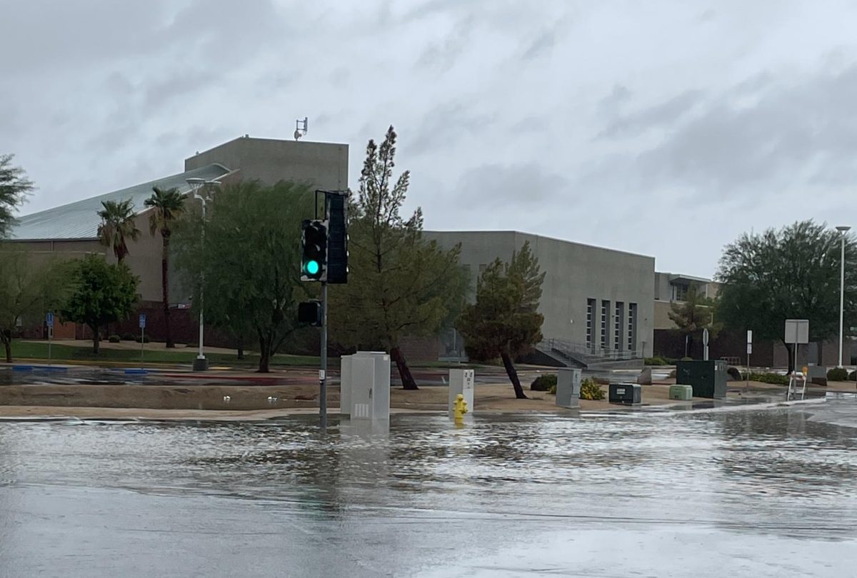 Flooding on campus on Aug. 20. 2023. 