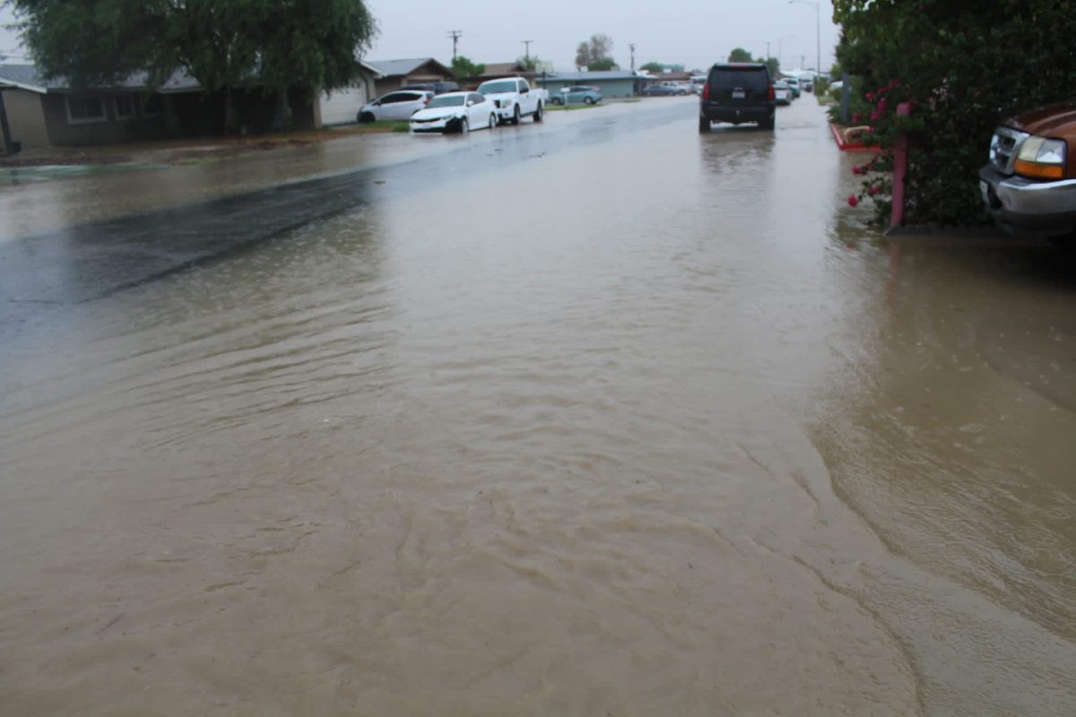 Flooding off Jackson in North Indio on Aug. 20, 2023. 