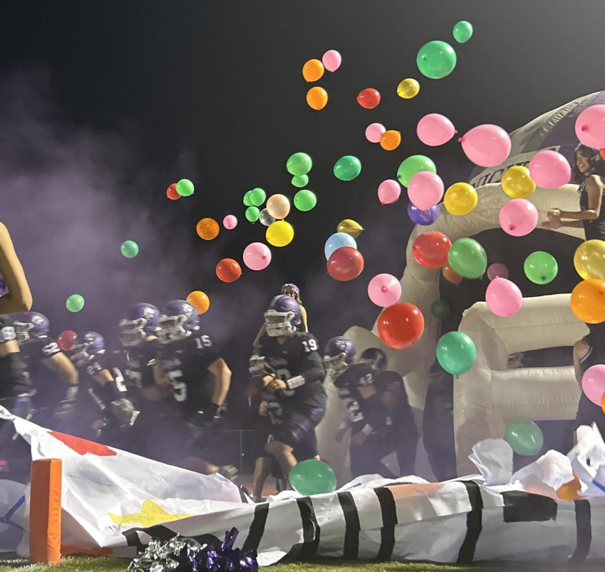 Shadow Hills football players exit the players' tunnel before the Homecoming game on Oct. 4, 2024. 