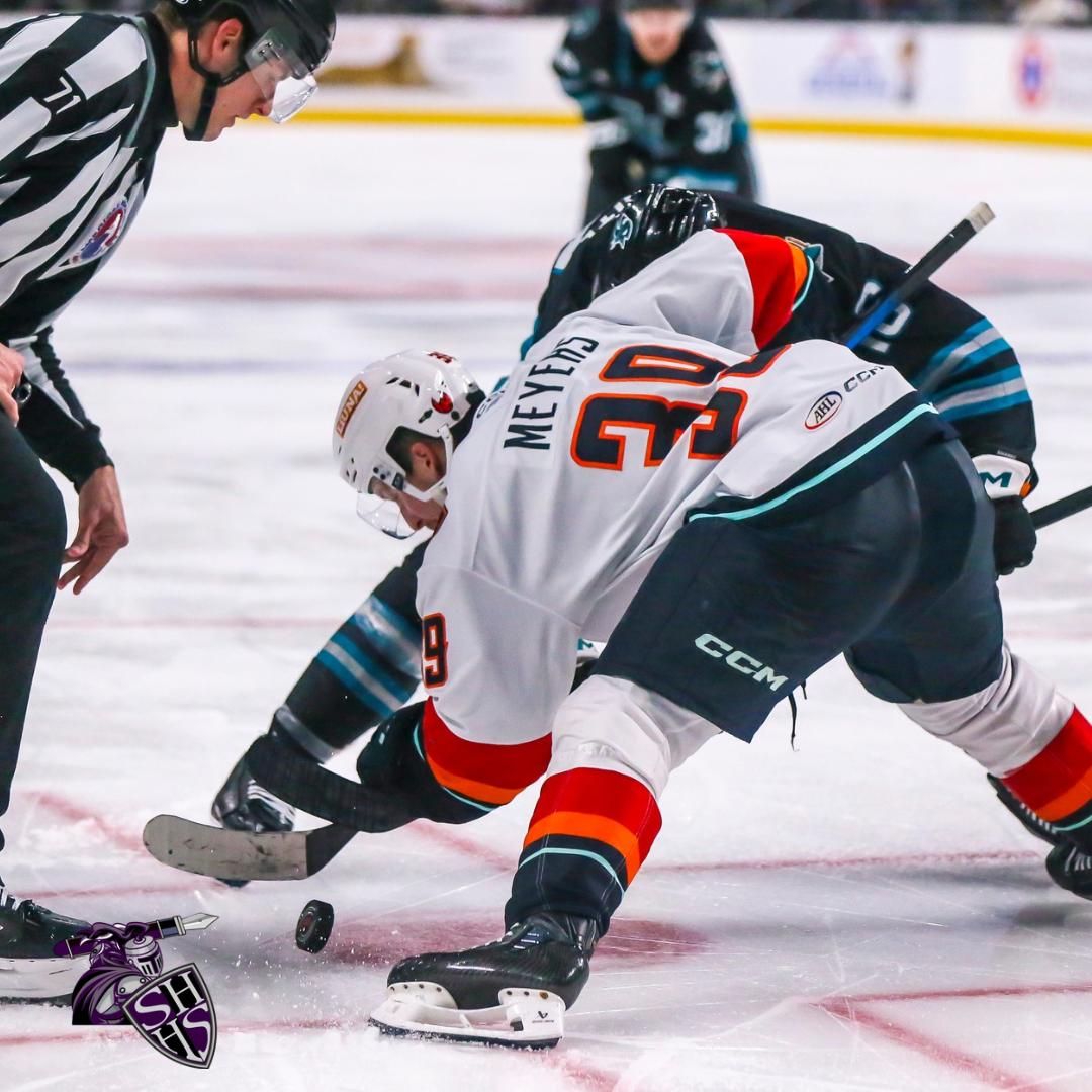 The Coachella Valley Firebirds play the San Jose Barracuda at Acrisure Arena on Dec. 18, 2024. 