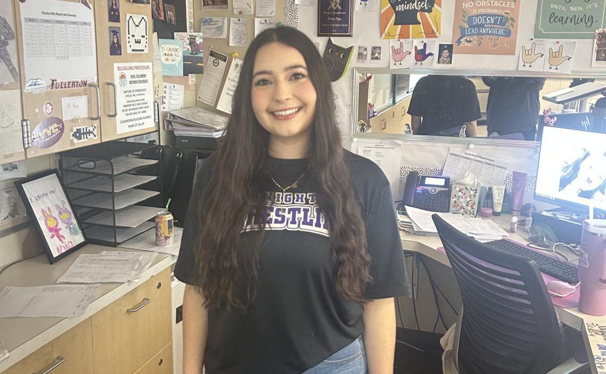 Ms. Papp is photographed in her room at Shadow Hills High School.