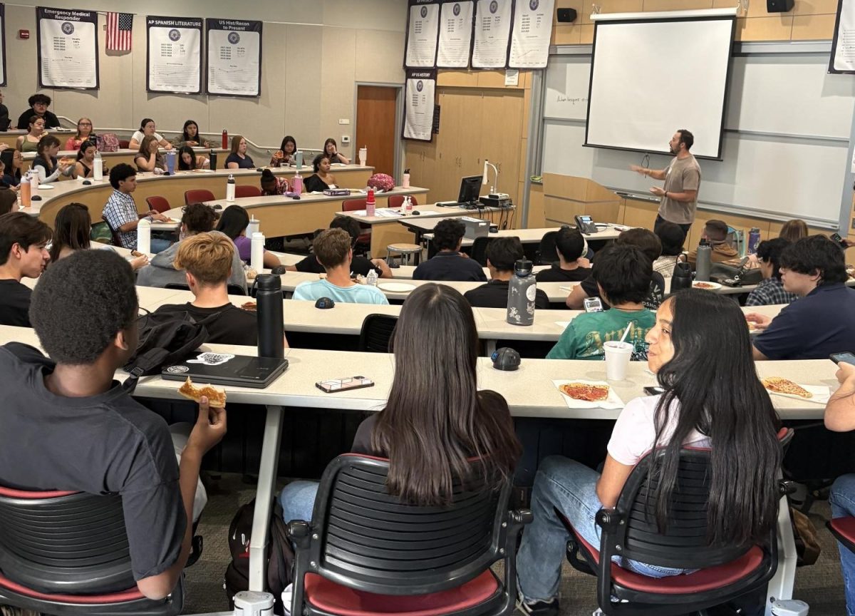 Members of the Called Up Club meet in the Lecture Hall during lunch on March 5.